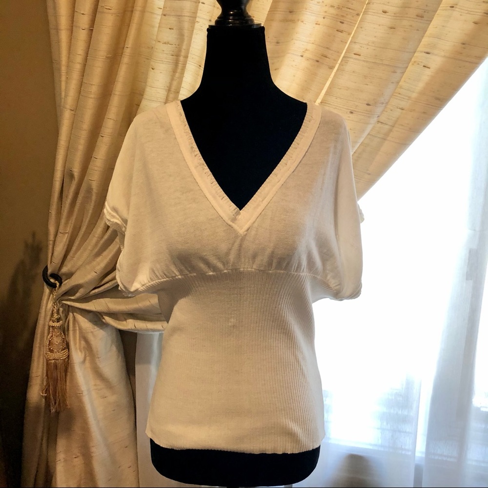 ❌SOLD❌Diesel white cotton and linen blend top